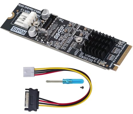 CY 20Gbps Type-E USB 3.1 Front Panel Socket to NVME NGFF M-Key Express Card Adapter ASM3242 Chipset for Motherboard