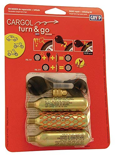 Cargol K007 Tyre Puncture Set with 3 CO2 Cartridges