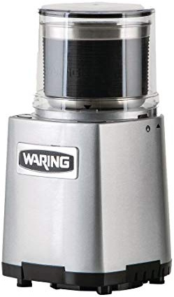 Waring WSG60K Spice Grinder, 750 mL | Sealed clear-view lid for liquid processing up to 1.5 cups. Includes 2 bowls with storage lids and pulse functions.