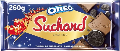 Suchard Turrón De Chocolate Con Leche Y Galletas Oreo Navideño - Tableta De G, Navidad Y Fiestas, 260 Gramo