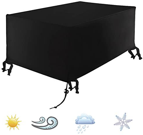 Xiliy Housse de Protection Bâche Couverture Jardin Patio Anti-poussière Imperméable Couverture Rectangulaire 270 x 180 x 89cm