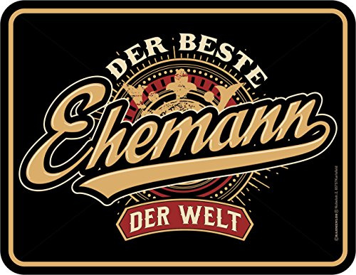 RAHMENLOS Original Blechschild: Der Beste Ehemann der Welt