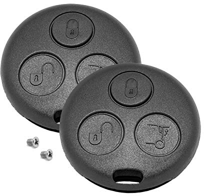 Llave de Coche Mando a Distancia por Radio 2X Carcasa 2X Tornillo Adecuado para Smart Fortwo 450 1998 a 2007