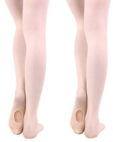 XPX Garment 2 Pares de Niña Medias De Ballet Convertibles para Niñas Panty