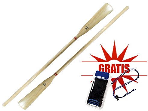 Szmaglinski (2x240cm Standard Holz Boots Riemen Ruder Paddel fur Rettungsboote Angeln Fischer - 1 Paar (2 Stuck) + wasserdichte Hülle GRATIS
