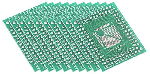 Sourcingmap TQFP-(32–100Pin) 0,5/TQFP-(32–64pin) 0,8 to Dip Adapter PCB Board SMD Konverter 100