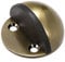 sourcingmap Stainless Steel Floor Door Stopper with Rubber Bumper Adhesive/Screw Mounted Brass Tone