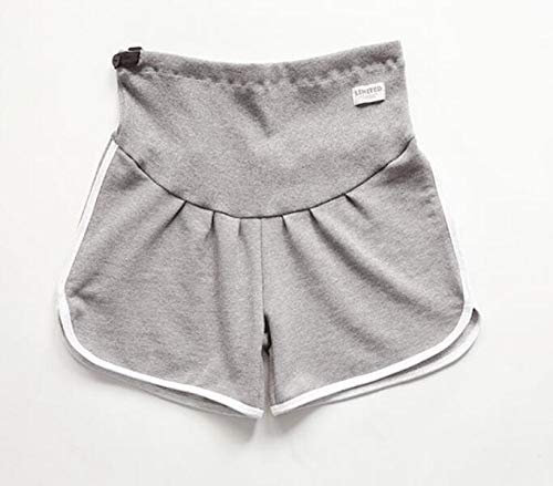WNuanjun, Coton lâche Maternité Shorts Thin Sport Pants Vêtements Pour Femmes Enceintes Ventre Grossesse Respirant Womens Vêtements Plaine Couleur (Color : Gray)