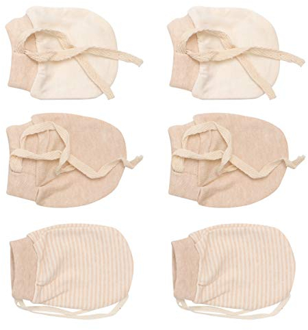 PRETYZOOM 3 Paare Baby Handschuhe Neugeborene Anti Kratz Fäustlinge Einstellbar Kratzhandschuhe Nette Kratzfäustlinge Baumwollhandschuhe für Infant Säugling Jungen Mädchen(zufällige)