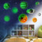 9 Planeten Sonnensystem Wandsticker, Leuchtsticker Sonne Erde Fluoreszierend Wandaufkleber Hausdekoration Wandtattoo Wanddekoration für Kinderzimmer Kindergarten Baby Schlafzimmer Wohnzimmer