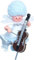 Drechslerei Kuhnert Schneeflöckchen mit Cello - 5 cm