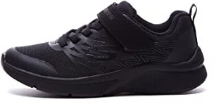 Skechers Boy's Microspec Texlor Sneaker, Black Textile Trim, 4 UK