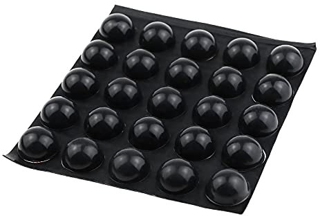 eMagTech 25pcs Silikon Selbstklebende Geräuschdämpfung Pads Anti-Kollision rutschfest Schwarz 19x10mm für Lautsprecher Elektronik Tischplatte Laptop Schublade