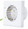 Ikodm 100 mm Ventilador extractor de baño aire para cocina, baño y sótano, Silencioso, incluye tornillos y tacos, color blanco