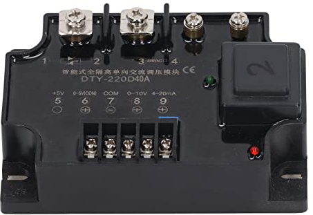 Einphasen-Spannungsregler 220V 40A, Thyristor-SCR-Voltregler mit 4-20mA/0-10VDC Steuerung, Vollisoliert für Beleuchtung, Motoren und mechanische Komponenten