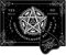 CREATCABIN Pentagramm-Pendelbrett Aus Holz Sprechende Ouija-Bretter Mit Planchette Schwarze Wünschelrute Weissagung Holzgeist Brettspiel-Kit Mond Dreifache Jagd Metaphysische Für Wicca Pagan 30 x 21cm