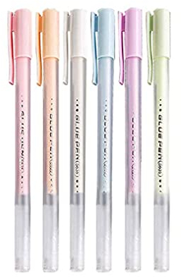 Keeplus 6PCS Schnell trocknender Klebestift,Scrapbook Quick Dry Glue Pen,Schnelltrocknender Klebestift für Sammelalbum,flüssiger Klebestift, Feiner Flüssiger Klebestift,Schnelltrocknender Klebestift