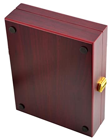 Harilla Aufbewahrungsbox für Golfbälle aus Holz, für 12 Bälle, Vitrine, Vatertagsgeschenk, Schmuckschatulle, Metallverschluss, 225x220x65mm