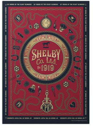Displate Peaky Blinders Metallposter Peaky Blinders Poster Peaky Blinders Merch Peaky Blinders Bild Peaky Blinders Leinwand Under New Management - Shelby Co Ltd Est 1919 Poster 32x45cm