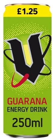 V Energy Sparkling Guarana Energy Drink Cans 24 x 250ml