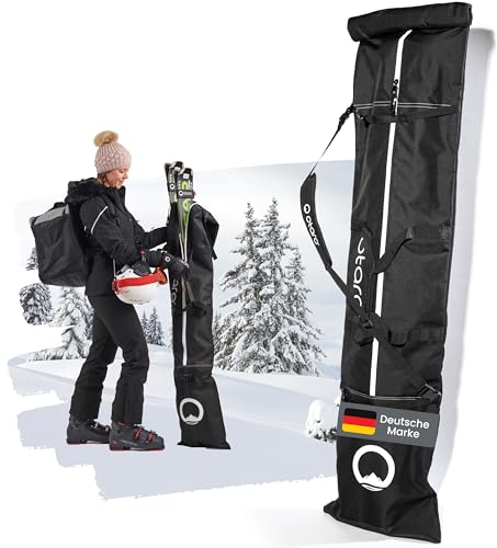 Otaro Skitasche Premium (Für 2 Paar Ski & Skistöcke) - Skisack für Ski & Skistöcke| Ski Bag mit abnehmbaren Schultergurt | Ski, Schi, Ski