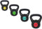 Signature Fitness Wide Grip 3-teiliges Kettlebell Übung Fitness Gewichtsset beinhaltet 2,3 kg, 4,5 kg, ​15 Pfund und 9,1 kg, Set mit 4 Kugelhanteln