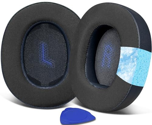 SOULWIT Cooling Gel Replacement Earpads for JBL E55BT(E55 BT) Over-Ear Wireless Headphones, Ear Pads Cushions with Noise Isolation Foam - Navy Blue