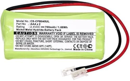 700mAh Ersatzakku kompatibel mit Universal AAA x 2, AAA x 2