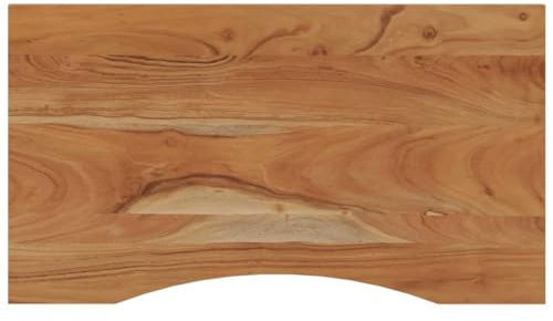 vidaXL Schreibtischplatte, Tischplatte Arbeitsplatte Rechteckig, Platte für Schreibtisch Esstisch, Holzplatte Bürotischplatte, 100x50x2,5cm Massivholz Akazie