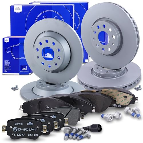 ATE Bremsenset inkl. Bremsscheiben vorne Ø 314 mm belüftet + hinten Ø 300 | Kompatibel mit: SEAT ALHAMBRA, ALHAMBRA VAN, VW SHARAN