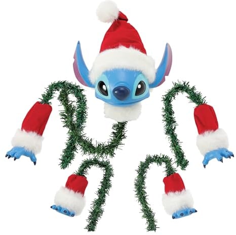 Department 56 Possible Dreams Disney Santa Stitch in a Chinch Tree Topper Set, 12 Inch, Multicolor
