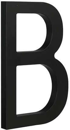 HASWARE Numero civico galleggiante 6 pollici (15 cm) Elegante porta numeri targa alfabeto Numeri indirizzo di casa (B, Nero)
