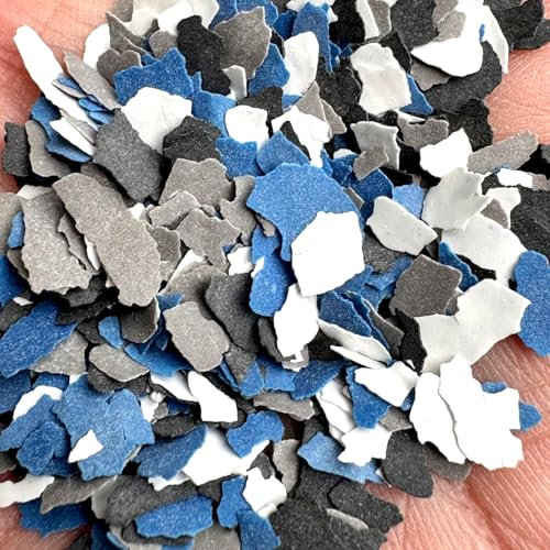 ONTWIE Mezcla de 454 g/0.5 kg de chips de color decorativos para suelos de hormigón, pintura decorativa, escamas, rodajas de roca para paredes, garaje, pintura para pisos, interiores y exteriores,