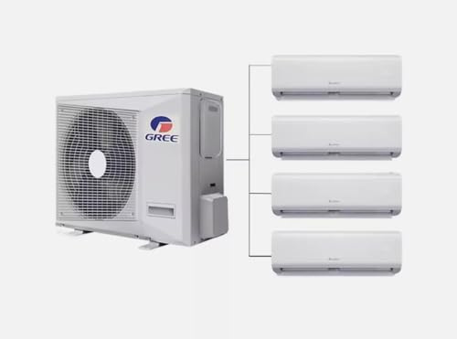 42000BTU Ductless Multi 24k Zones Mini Split Klimaanlage & Heizung - 2 Zonen