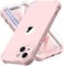 ORETECH Silicone Case for iPhone 14 Plus Case, with [2 x Tempered Glass Screen Protector] [Camera Protection] [Military Grade Protective] 360 Shockproof Thin Slim Fit Rubber Bumper Cover - Baby Pink