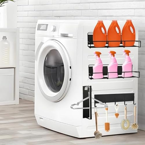 BOUTICOL Magnetisches Regal für Waschmaschine, Wäsche-Organizer, Aufhänger, Halter für Waschküche, 4 Stück