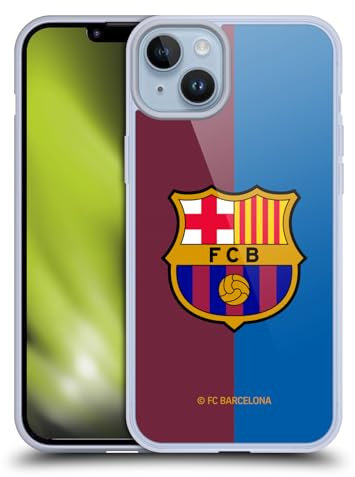 Head Case Designs Offizielle FC Barcelona Home 2024/25 Wappen-Set Gelhülle [Militärischer Schutzgrad] Kompatibel Mit Apple iPhone 14 Plus Und Kompatibel Mit MagSafe