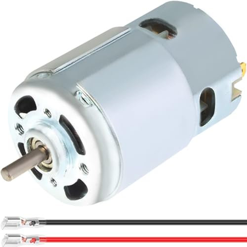 JYUDAUFU 895 Micro Motor DC 12V 10000RPM 24V 20000RPM Electric Double Ball Bearings Motor with 6.3 Spring Wire, for RC Toy Car/Robot/Mini Fan/Electric Drill/Screwdriver/UAV/DIY/Test