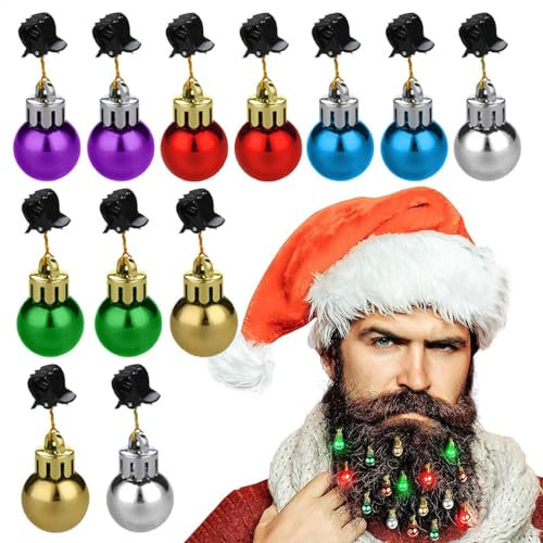24 Bart Haarkugeln Ornamente Weihnachten Bartkugel Ornamente Mehrfarbig