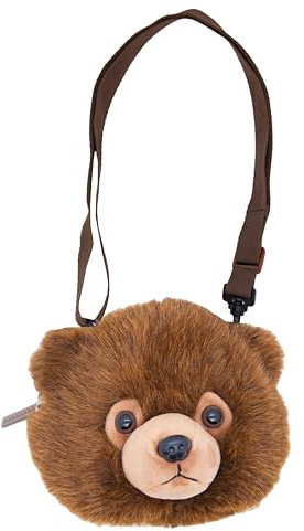 Cute Since 1999 - Schultertasche für Kinder - Tierschulterbag - Plüsch Kinderschultertasche - Chest Tasche mit Tier für Jungen & Mädchen - 18x15cm (Bär)