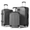 LEADZM Set de 3 Valises de Voyage, Valise Grande Taille, Valise Cabine, Set de Bagage pour Voyage, ABS avec Coins Renforcés, roulettes Pivotantes 360° et Cadenas - Gris foncé