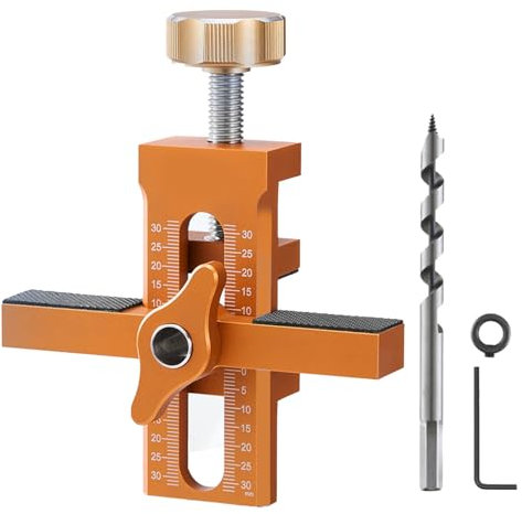 Cabinet Door Jig, 0~30mm Adjustable Cabinet Door Hinge Jig, Cabinet Door Installation Positioner for Door Panels Up to 2in Thick Cabinet Installation Tool