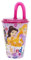 Stor Vaso Infantil Reutilizable con Tapa y Pajita de 430 ml de Princesas - Disney