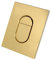 Tokenhigh Dual Flush Actuator Plate for G-R-O-H-E Skate Air, Toilet Flush Button Flushing Plate, Toilet Cistern Replacement Parts, Toilet Flush Button Front Panel for Toilet Tank (Bright Gold)