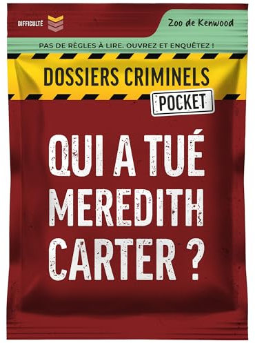 Criminels Pocket Dossiers - Wer hat Meredith Carter getötet? Mord in einem Zoo in Kanada - Kartenermittlungsspiel - Reise- und Taschenspiel - Geschenk für Familie und Freunde - 1-6 Spieler - 45