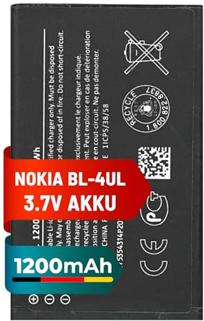 Mpsmobile® Akku für Nokia BL-4UL | 1200mAh | Ersatzakku für Asha, Lumia, 3310, 6310