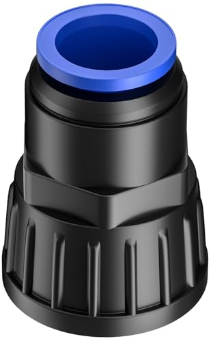 Pawfly 8 adaptadores de grifo de riego por goteo de 24,8 mm a 15 mm, conectores para grifo de 24,8 mm a manguera de 15 mm, adaptador de manguera de jardín Push to Fit, conectores de riego a prueba de