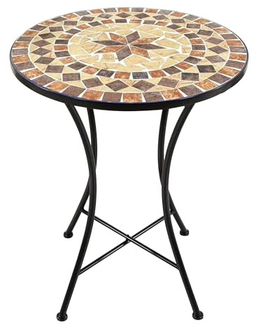 AXI Amélie Bistrotisch, Mosaiklook, Earth Brown | Bistrot-Gartenmöbel, Mosaik-Bistrotisch für Garten/Balkon/Terrasse | Gartentisch 60 x 60 x 75 cm