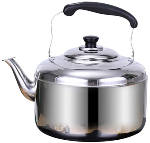 ABOOFAN Tetera de Acero Inoxidable de 4l Silbato para Estufa de Gas y Hogar, Resistente al Calor Desgaste, Diseño Ergonómico para Cocina