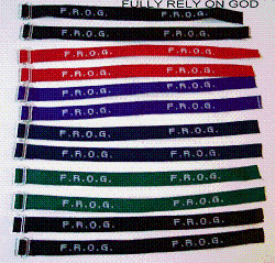 F.R.O.G. gewebte Armbänder verlassen sich vollständig auf Gott gewebte Armbänder